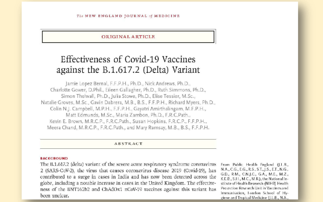 Efficacia dei vaccini Covid 19 contro la variante Delta